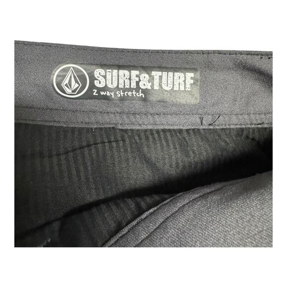 Volcom Mens Shorts Sz 38 Surf & Turf‎ 2-Way Stretch Gray NEW Long - Picture 3 of 5
